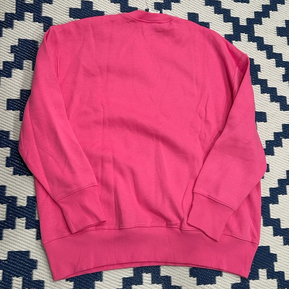 Nike Center Swoosh Sweatshirt Pink Athletic Womens Size M New With Tags - Picture 2 of 3